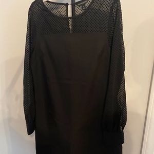 Black Banana Republic Dress with mesh sleeves